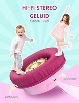 StayPowered Koptelefoon voor Kinderen - de Ultieme Kinderhoofdtelefoon met 43 Uur Speeltijd en Veilige Volumebegrenzing - Ingebouwde Verlichting - Opvouwbaar Ontwerp - USB C - Bedraad/Bluetooth - Roze - Levering Sneller dan Aangegeven! — thumbnail 2