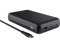 Trust Laro 100W - 20000 mAh Powerbank - Laptop Powerbank - 1x USB-A & 2x USB-C - Snelladen met PD 3.0 - Zwart