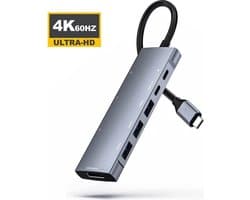 M-TECK 9-in-1 USB-C Hub met HDMI + 3 x USB-A 3.0 + USB-C (opladen) + SD/Micro Kaartlezer + Audio aansluiting