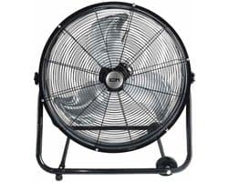 EDM Industriële Vloerventilator XXL - 60 cm - 3 Standen - 180W - Met wieltjes - Super Krachtige Ventilator - Extra Sterke Luchtkoeler - Ventilator Staand - Box Ventilator Metaal - Zwart — afbeelding 1