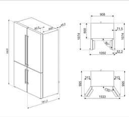 Smeg Koelvriescombi FQ60XDE |  | 8017709337698 — thumbnail 5