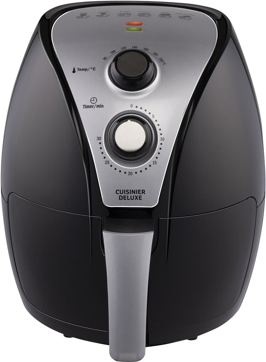 Cuisinier DeLuxe Heteluchtfriteuse - 3,2 Liter - 1300-1500 Watt - Instelbare Tijd- en Temperatuurregeling — afbeelding 1