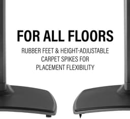 Sanus WSSE32-B2 fixed speaker stand - luidsprekerstandaard - optimale luisterhoogte - kabelbeheer - geschikt voor Sonos ERA 300 - 2 stuks (paar) - Zwart — thumbnail 2