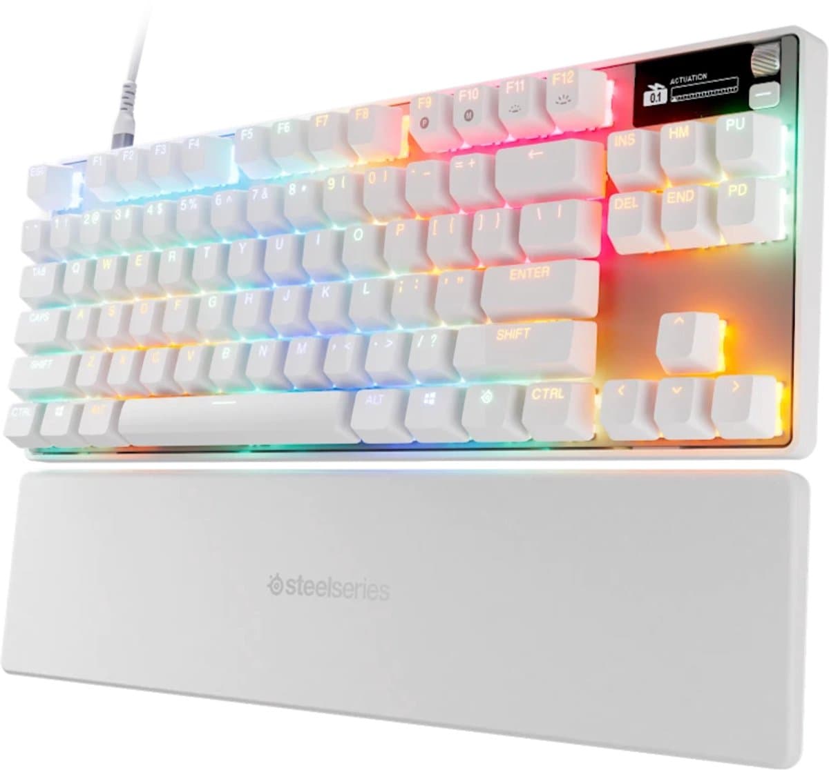 SteelSeries Apex Pro TKL Gen 3 - Mechanisch Gaming Keyboard - Wit - US Qwerty - Rapid Trigger, Rapid Tap, Protection Mode — afbeelding 1