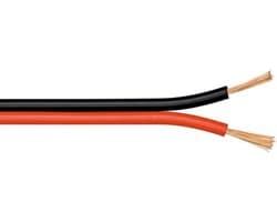 Luidspreker kabel (CCA) - 2x 0,75mm² / rood/zwart - 10 meter