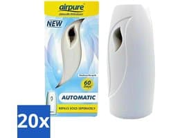 Airpure - Luchtverfrisser - Freshmatic - Automatische Luchtverfrisser - Continue Geurverspreiding - 1 Luchtverfrisser - Bulkverpakking - 20 stuks