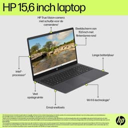 HP 15-fd0671nd Intel® Core™ i7 i7-1355U Laptop 39,6 cm (15.6") Full HD 16 GB DDR4-SDRAM 512 GB SSD Wi-Fi 6 (802.11ax) Windows 11 Home Zilver — thumbnail 3