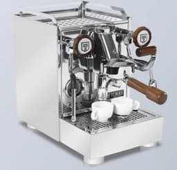 Torre Espresso - Luigino - RVS - Houten handvaten - Italiaanse Espressomachine — thumbnail 1