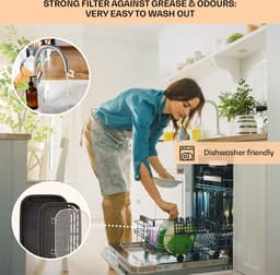 Klarstein 2-in-1 Heteluchtfriteuse met Grill, Airfryer met Snelle Opwarming 1500 W, XL Heteluchtfriteuse, Hetelucht Friteuse om te Frituren, Heteluchtfriteuse + Accessoires, Grillplaat, Frituurmand, 5 L — thumbnail 8