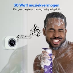MEDION S66884 Douche radio met Bluetooth (badkamerradio, FM radio, zuignap, LED display, IPX6 waterproof, geïntegreerde oplaadbare batterij, MD43884) groen — thumbnail 5