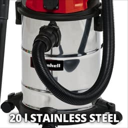Einhell Elektrische Nat-/Droogzuiger TC-VC 1820 SA - 1250 W - 180 mbar - 20 L - 3-delige kunststof buis - 150 cm zuigslang - Schuimrubberen filter - Automaat-aansluiting — thumbnail 2