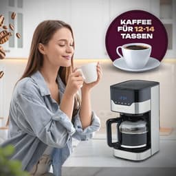 Koffiezetapparaat voor 14 kopjes - 900 Watt met Touch Control - Automatische uitschakeling en digitaal display — thumbnail 2