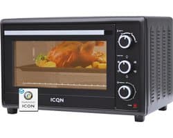 Mini oven 50 liter met circulerende lucht en braadspit