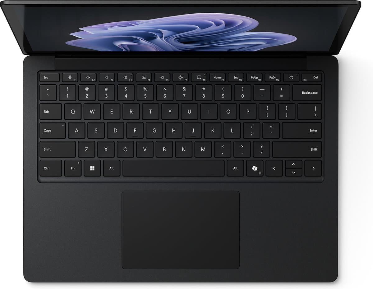 "Microsoft Surface Laptop 6 Intel Core Ultra 5 135H 34,3 cm (13.5"") Touchscreen 16 GB LPDDR5-SDRAM 256 GB SSD Wi-Fi 6E (802.11ax) Windows 11 Pro Zwart" — afbeelding 1