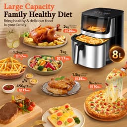 Taylor Swoden Airfryer XXL 8L met Kijkvenster – Heteluchtfriteuse Grote Capaciteit — thumbnail 6