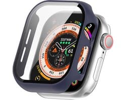 By Qubix - Apple Watch Hard Case Waterproof - Midnight blue - Geschikt voor Apple Watch 42mm - Series 10 hoesje - screenprotector - Bescherming iWatch - Bescherm hoesje
