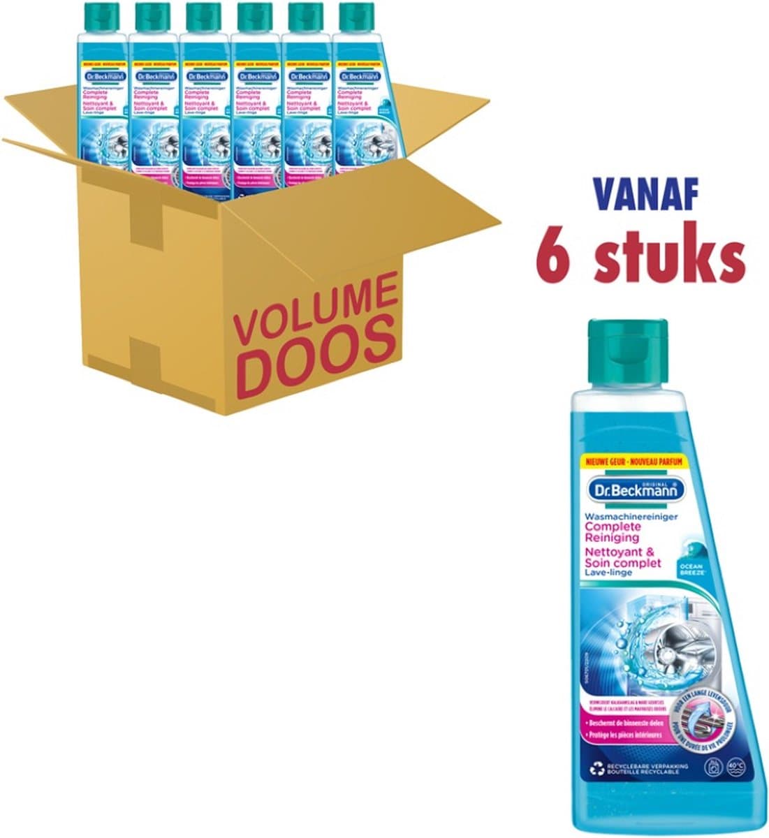 x6 Dr. Beckmann Wasmachine Reiniger + Carbon 250 ml — afbeelding 1