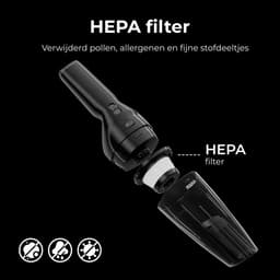 kruimeldief met oplaadstation - Handstofzuiger- 100W Krachtige Zuigkracht - HEPA 13 Filter - Zedar S500 — thumbnail 5