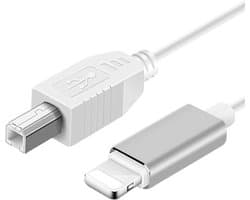 8-Pins naar USB-B MIDI kabel adapter geschikt voor iPhone en iPad - geschikt voor Lightning - Printer kabel - 1 meter