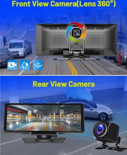 Apple Carplay Scherm - 10 Inch - Ingebouwde Dashcam - Android Auto - Inclusief Achteruitrijcamera — thumbnail 4