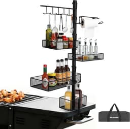 Grillaccessoires Organizer met Papieren Handdoekhouder en Gereedschapshouder voor Barbecue en Kampeergrill, Ideaal voor Buiten koken en BBQ Accessoires — thumbnail 1
