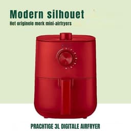 YOR® Mini Airfryer - Heteluchtfriteuse - Friteuse - Rood - 23 x 28 x 29cm; 3.15 kg — thumbnail 4
