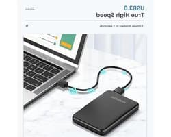 Externe Harde Schijf - Opslagapparaat Mobiel - Bestanden Opslaan - Directe Herkenning - 1TB Opslag - Zwart