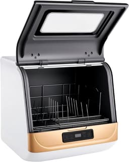 Tafelvaatwasser - Mini vaatwasser - Afwassen Gemak - Direct Klaar - 45 cm - Goud — thumbnail 1