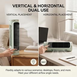 Mini Airco Ventilator - Draagbare Koeler - Slaapkamer Verfrissen - Bladloze Circulatie - 29 cm Hoog - Groen — thumbnail 5