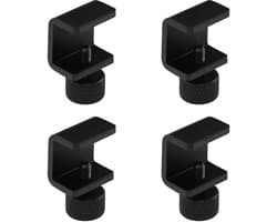 3D-printer Bedklemmen - Glasklemmen - Stabiel Printbed - Verstelbare Schroeven - Compact - Zwart