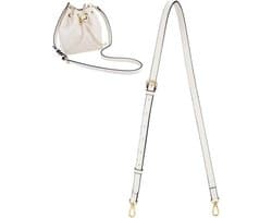 Verstelbare Leren Crossbody Schouderriem voor Portemonnee, 106~133cm, Ideaal voor Handgemaakte Tassen en DIY Projecten met Gouden Gespen