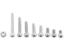 Set Screws en Bolts M2.5 RVS A2 met Moeren - Dome Head 4/5/6/8/10/12/16/20mm - Duurzaam en Roestvrij