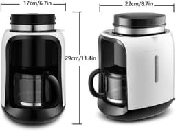 Koffiezetapparaat - Mini koffiezetter - Koffie zetten thuis - Compact design - 0.6 liter - Wit — thumbnail 5