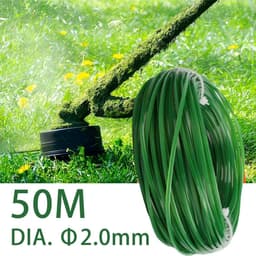 Cosensi - Dailygoody - Grassnijder - Trimmerlijn - Robuust nylon - 50 m - Nylondraad - Geschikt voor tuinieren, bosmaaier, grasmaaier - Groen — thumbnail 2
