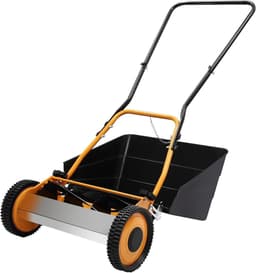 Handgrasmaaier - Duwmaaier - Gazon Onderhoud - Met Grasopvangbak - 16 Inch Maaibreedte - Oranje Zwart — thumbnail 1