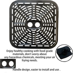 Airfryer Crisper Plate - Grill Pan Tray - Crispy Food Maken - Dubbele Laag Coating - 22.86 x 22.86 cm — thumbnail 6
