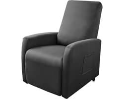 Waterdichte Stretch Stoelhoes voor Relaxfauteuil, 4-delige Set met 2 Zakjes, Geschikt voor Televisiestoelen (Donkergrijs)