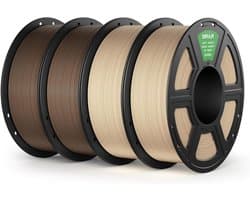 PLA Pro Filament - 3D Printer Draad - 3D Modellen Printen - Hoge Taaiheid - 4 kg - Beige en Bruin