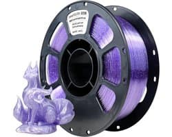 3D Printer Filament - PETG Filament - 3D Printen - Transparant met Glitter - 1.75 mm - Paars
