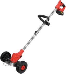 LUMÉ STORE Elektrische Grasmaaier - Grastrimmer - Grasmachine - Kantenmaaier - Draadloos - Telescopisch - Draaibaar - CE - Rood — thumbnail 1
