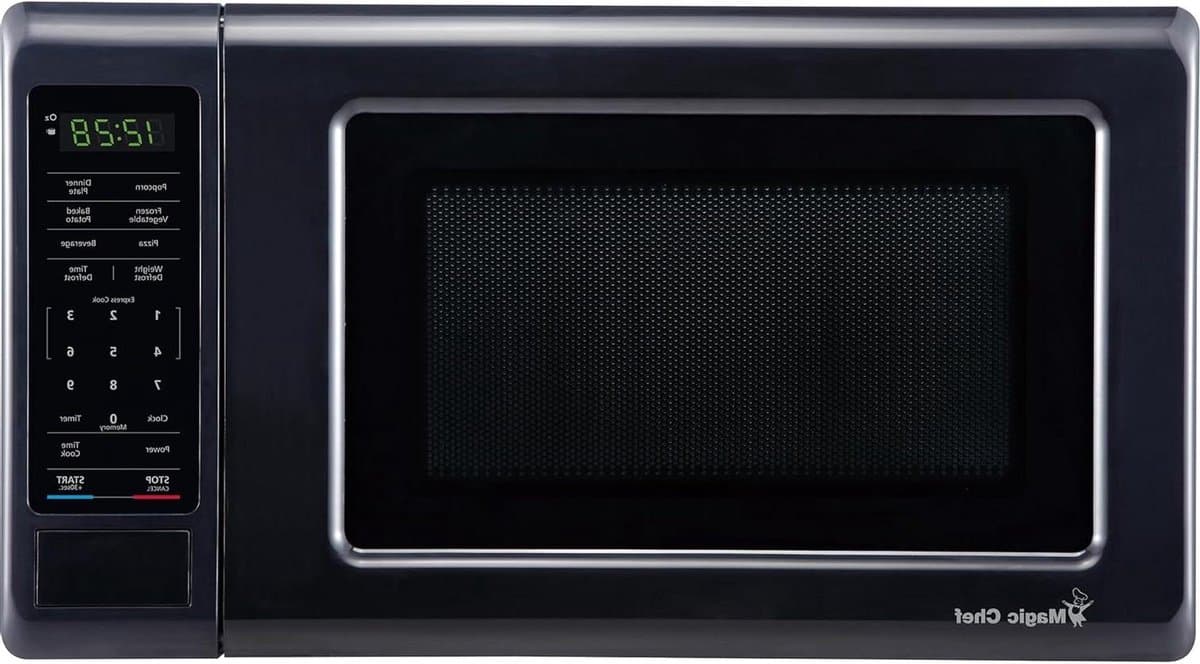 Compacte Magnetron - Kleine Keukenoven - Snel Opwarmen - 6 Voorgeprogrammeerde Instellingen - 700 Watt - Zwart — afbeelding 1