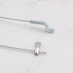 Dailygoods- Gaskabel 2000 mm - Flexibele Kabel - Z-haak Motorremkabel - Staal - Diameter 1,5 mm - Duurzaam en Sterk — thumbnail 2