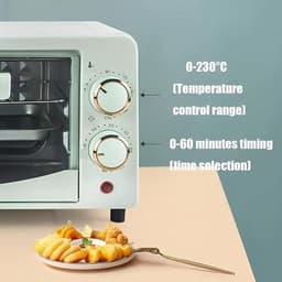 Heteluchtoven aanrecht - Mini oven - Gezond koken - Instelbaar 0-230°C - 12 liter inhoud - Groen — thumbnail 5