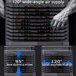 Mobiele Airco - Luchtkoeler Ventilator - Ruimte Koelen - Verdampingskoeling - 80 cm - Mechanisch — thumbnail 4