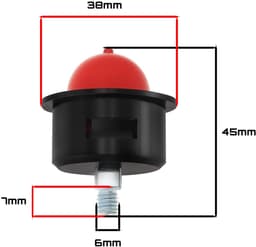 Dailygoods- Oliebol - 2 Stuks - Rubber/Kunststof - Hoogwaardige Materialen - Compatibel met Cobra DG350/M40C/M41C - Eenvoudig te Installeren - Primerbol — thumbnail 4