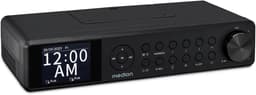 MEDION P66750 Keuken onderbouwradio (DAB+ keukenradio, PLL FM radio, dimbaar TFT kleurendisplay, kookwekker, Bluetooth, LED strip, incl. bevestigingsmateriaal) zwart — thumbnail 1