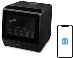 Compacte Vaatwasser - Mini Afwasmachine - Snel Afwassen - App Bediening - 42 cm Hoog - Zwart — thumbnail 1