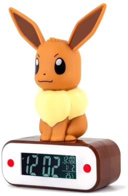 Pokémon Eevee Nachtlamp & Wekker – LED Lamp met Alarmfunctie – Pokémon Verlichting — thumbnail 2