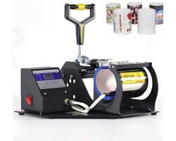 Hete Sublimatiemachine - Mok Pers - Mokken Personaliseren - Dubbele Buisverwarming - 11 oz Mokken - Zwart