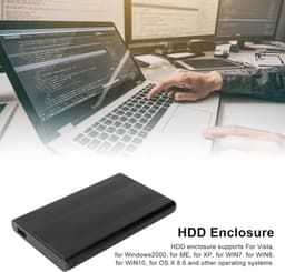 Externe Harde Schijf - Draagbare Opslag - Snelle Data Transfer - Aluminium Legering - 2.5 Inch 2TB - Zwart — thumbnail 2